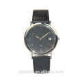 Minimalistic Design Unisex Genuine Leather Strap Simple Watches With Your Logo